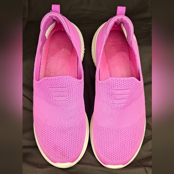 Skechers Women's Vibrant Pink Slip-On Sneakers - Picture 2 of 9